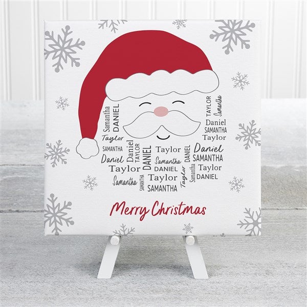 Santa Repeating Name Personalized Canvas  - 48685