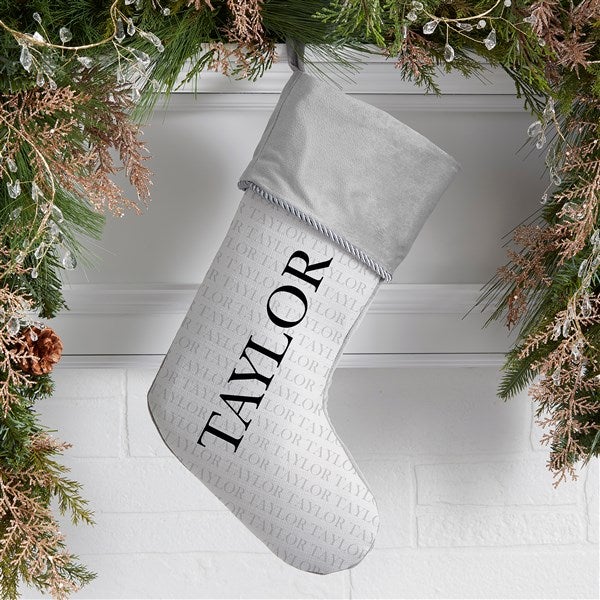 Yuletide Repeating Name Personalized Christmas Stockings - 48702