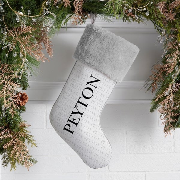 Yuletide Repeating Name Personalized Christmas Stockings - 48702