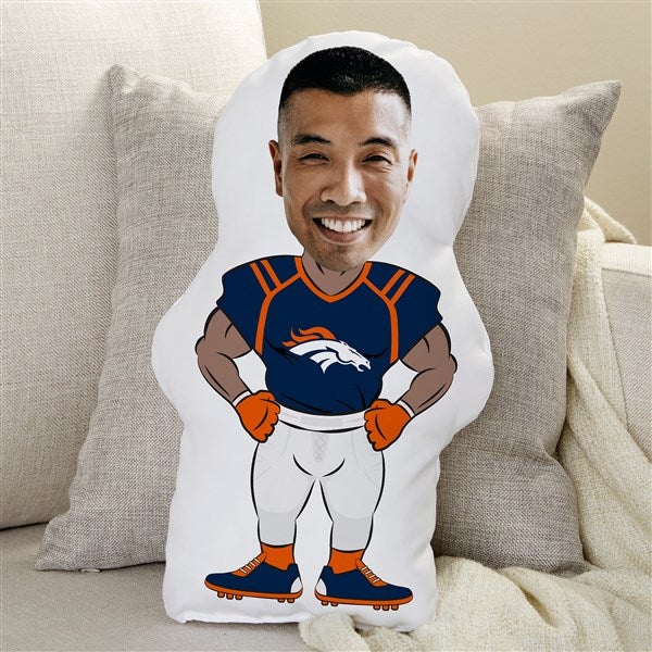 Denver Broncos Personalized Photo Football Character Pillow  - 48724
