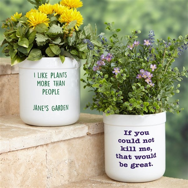 Write Your Own Personalized Outdoor Flower Pot - 48767