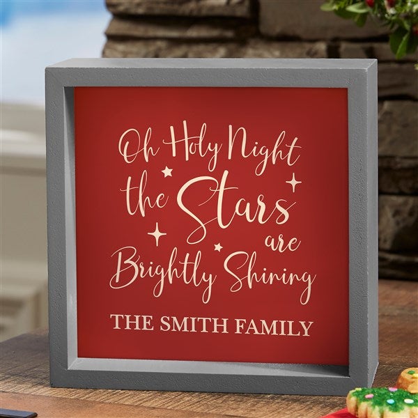 All Is Bright Personalized LED Light Shadow Box - 48783