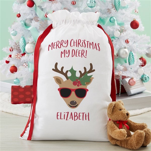 Build Your Own Personalized Christmas Drawstring Santa Sack  - 48791