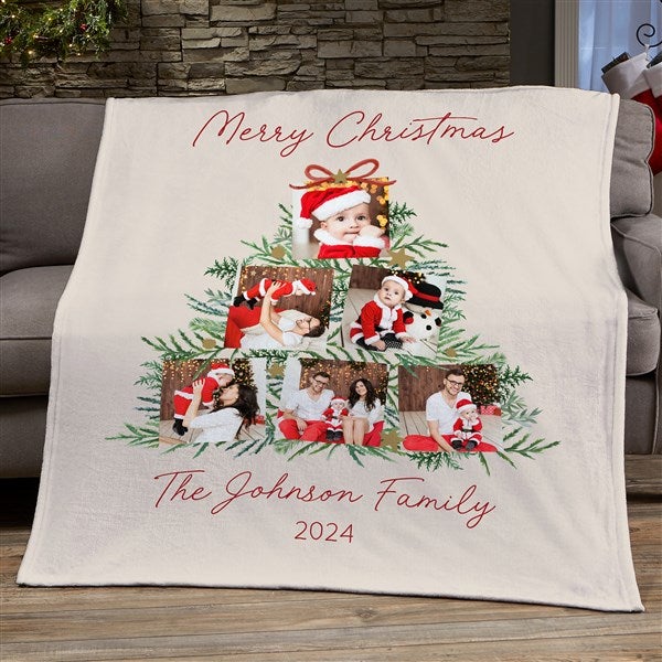 Holiday Moments Personalized Christmas Photo Blankets - 48800