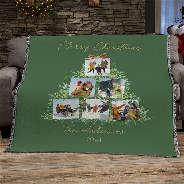 Holiday Moments Personalized Photo Christmas Blanket - 48800