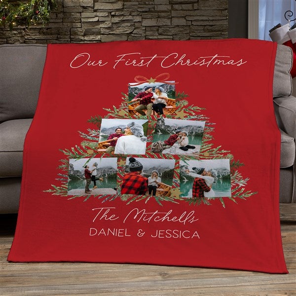 Holiday Moments Personalized Photo Christmas Blanket - 48800