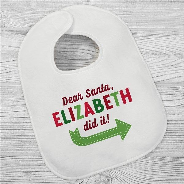 They Did It Personalized Christmas Baby Bibs - 48837