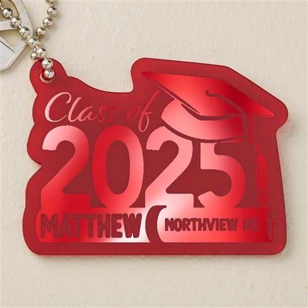 Graduation Hat Personalized Acrylic Keychain - 48848