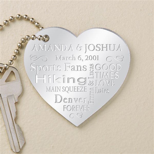 Our Life Together Personalized Heart Shape Acrylic Keychain - 48855