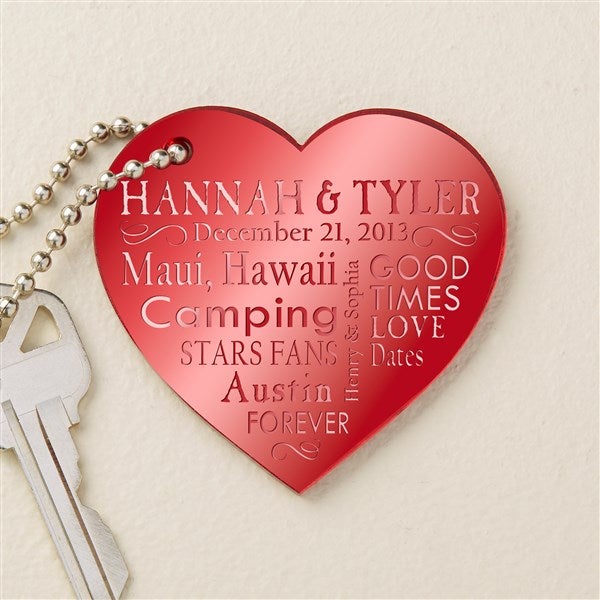 Our Life Together Personalized Heart Shape Acrylic Keychain - 48855