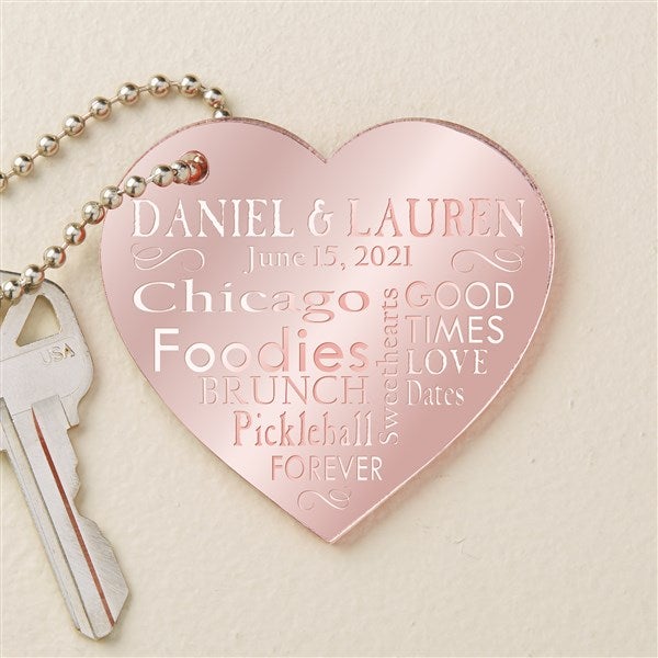 Our Life Together Personalized Heart Shape Acrylic Keychain - 48855