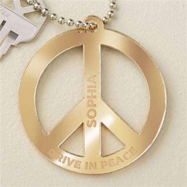 Peace Sign Personalized Acrylic Keychain - 48862