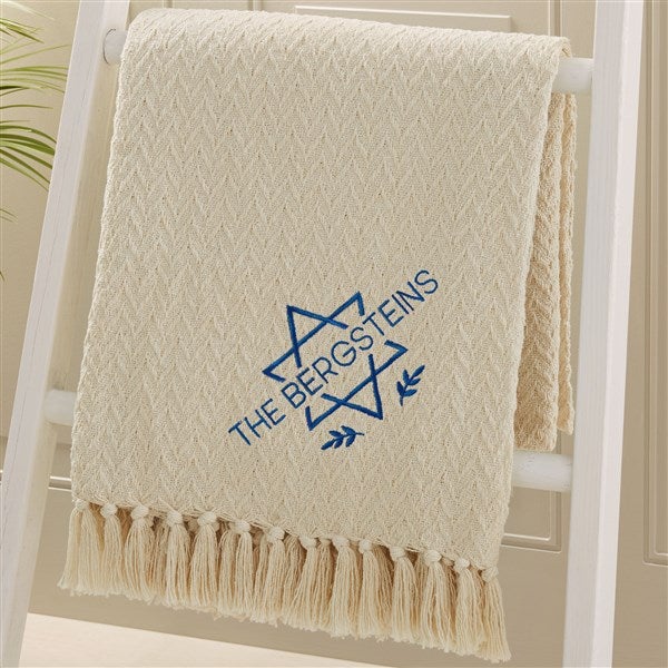 Hanukkah Embroidered Afghan - 48902