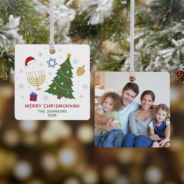 Happy Chrismukkah Personalized Ornament - 48952