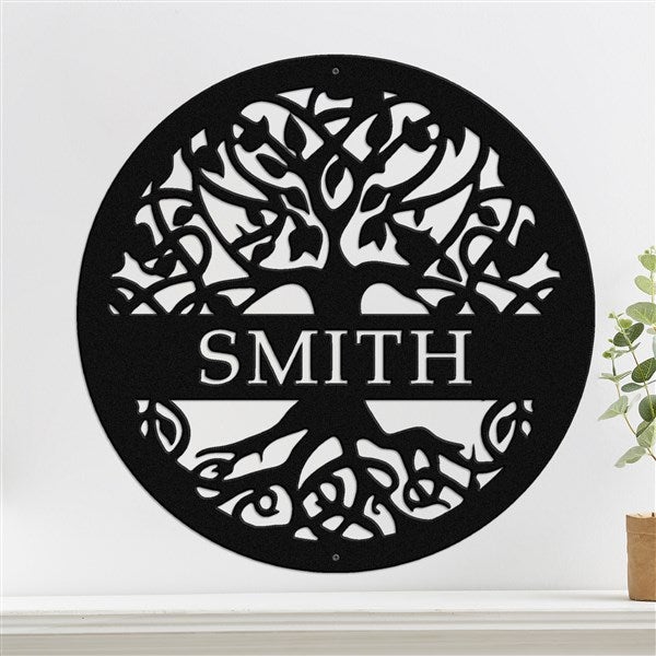 Personalized Tree of Life Steel Sign - 48979D