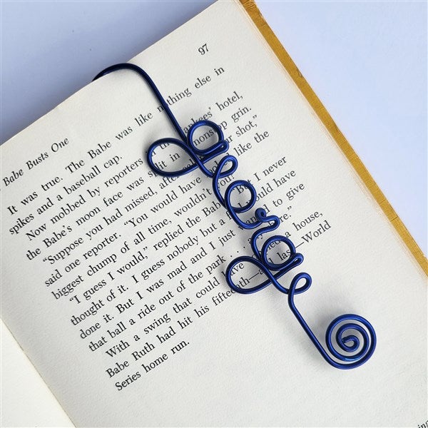 Custom Swirl Name Bookmark - 48981D