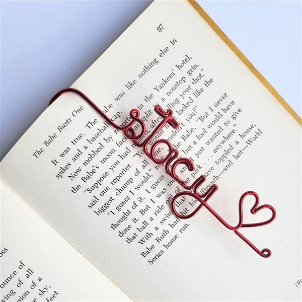 Custom Heart Name Bookmark - 48985D