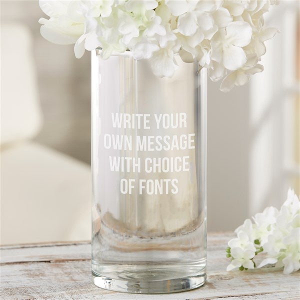 Write Your Own Engraved Glass Vase - 48992