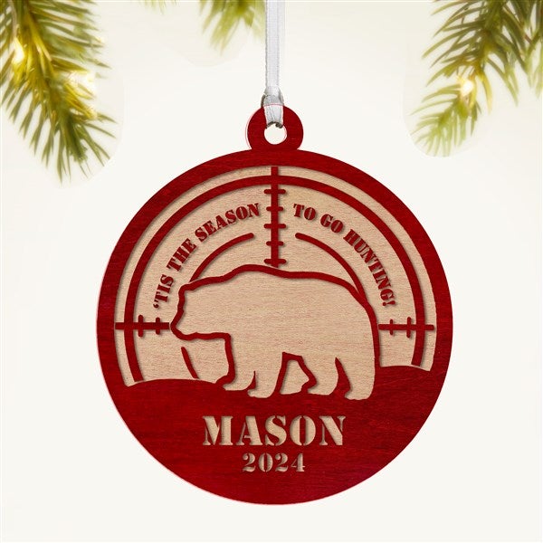 Hunting Personalized 2 Piece Wood Ornament - 49042