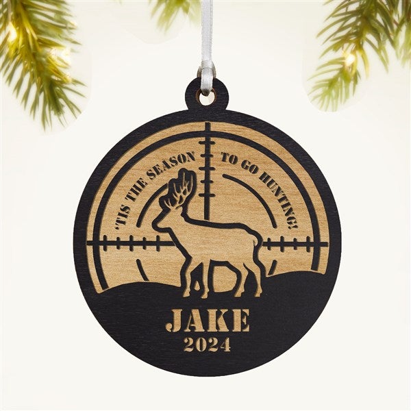 Hunting Personalized 2 Piece Wood Ornament - 49042