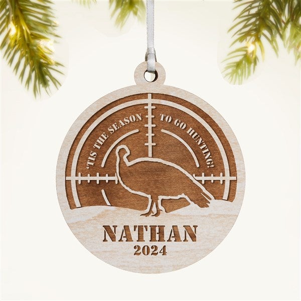 Hunting Personalized 2 Piece Wood Ornament - 49042