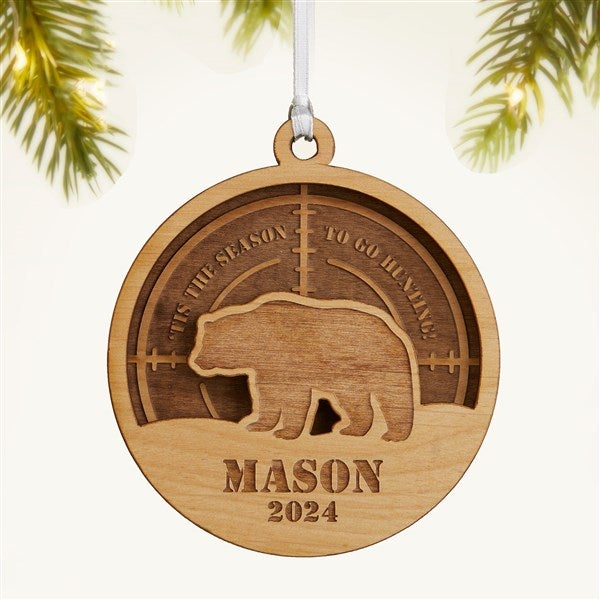 Hunting Personalized 2 Piece Wood Ornament - 49042