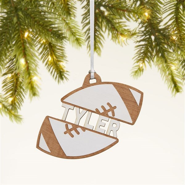 Football Personalized Wood Ornament - 49043