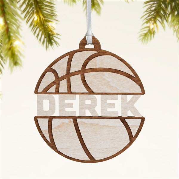 Basketball Personalized Wood Ornament - 49045