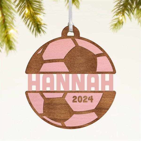 Soccer Personalized Wood Ornament - 49046