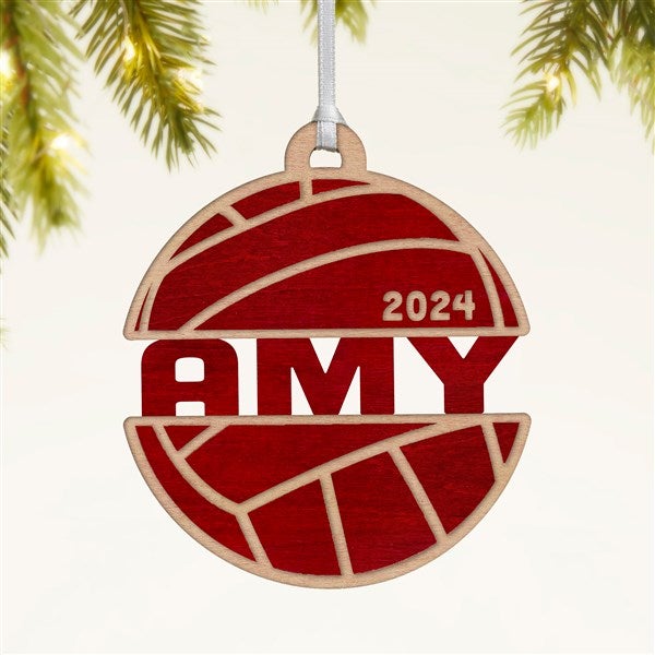 Volleyball Personalized Wood Ornament - 49047