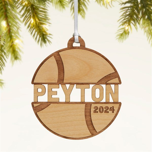 Tennis Personalized Wood Ornament - 49048