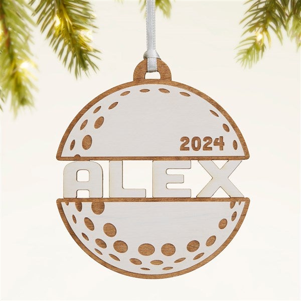 Golf Personalized Wood Ornament - 49050