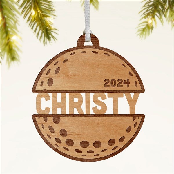 Golf Personalized Wood Ornament - 49050