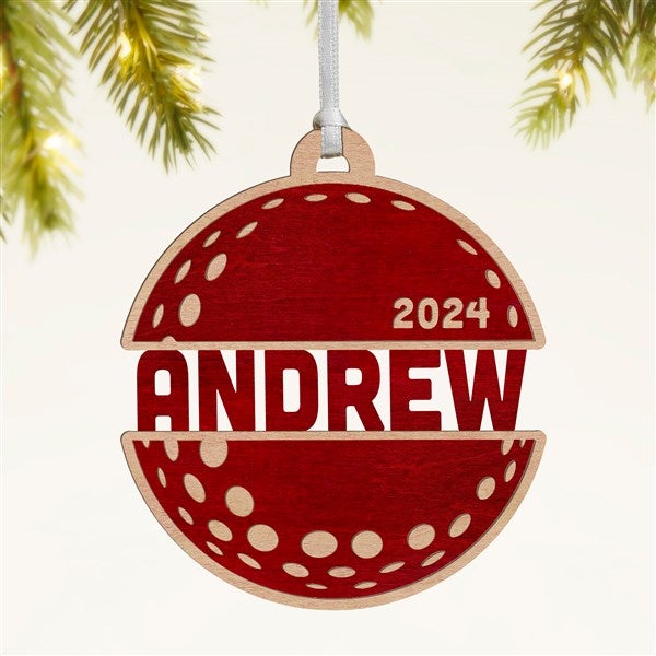 Golf Personalized Wood Ornament - 49050