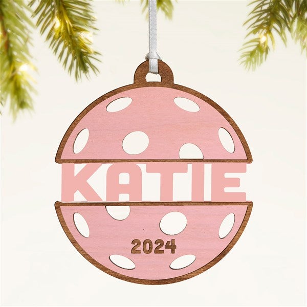 Pickleball Personalized Wood Ornament - 49051