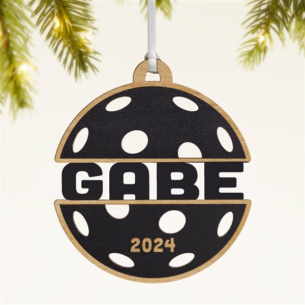 Pickleball Personalized Wood Ornament - 49051