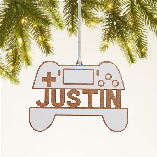 Gamer Personalized Wood Ornament - 49053