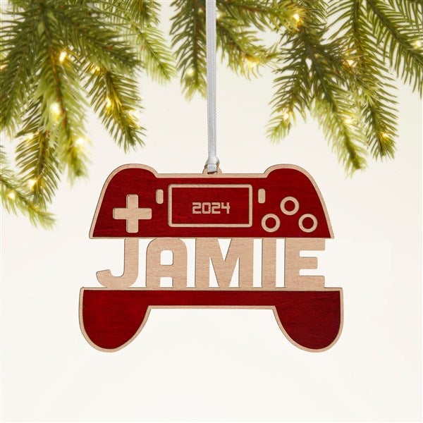 Gamer Personalized Wood Ornament - 49053