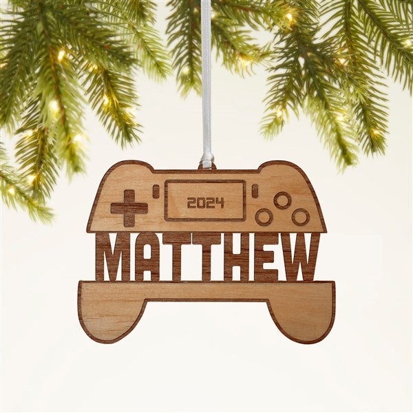 Gamer Personalized Wood Ornament - 49053