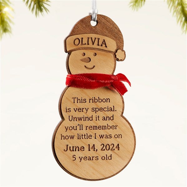 Little One&#39;s Measurements Personalized Wood Ornament - 49063