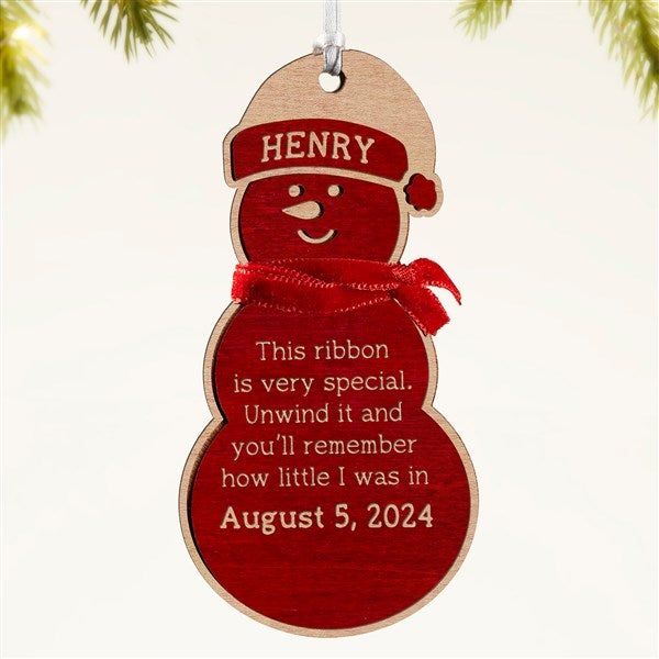 Little One&#39;s Measurements Personalized Wood Ornament - 49063