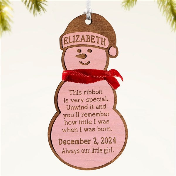 Little One&#39;s Measurements Personalized Wood Ornament - 49063