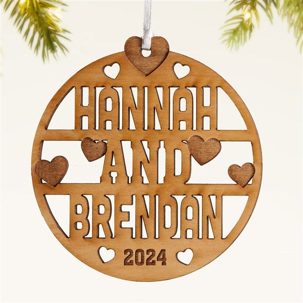 Forever Yours Personalized Wood Ornament - 49071