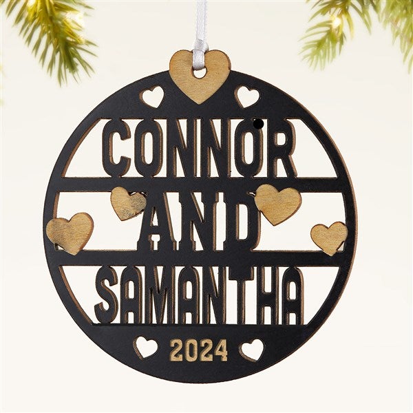 Forever Yours Personalized Wood Ornament - 49071