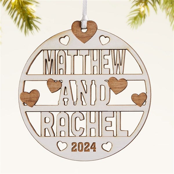 Forever Yours Personalized Wood Ornament - 49071