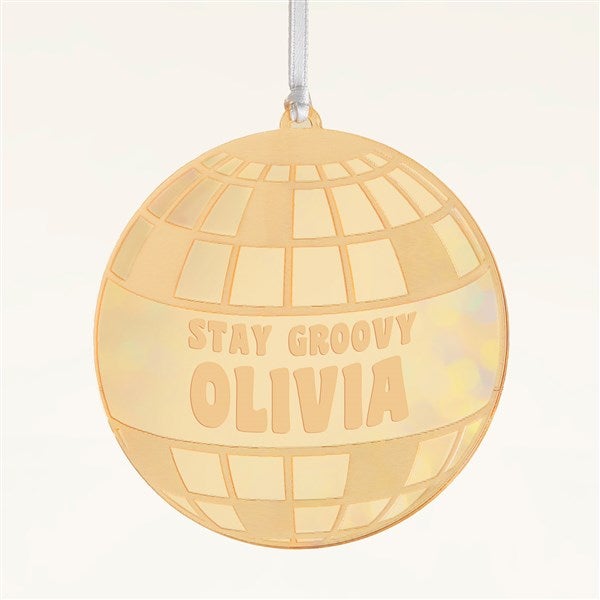 Disco Ball Personalized Acrylic Ornament - 49087