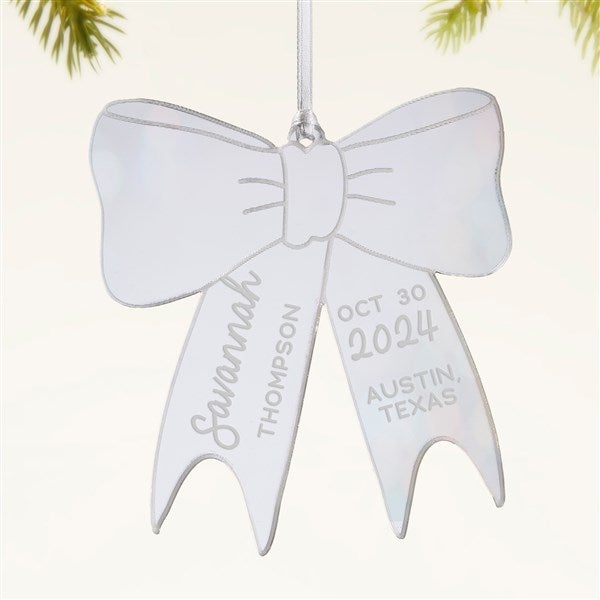 Baby Bow Personalized Acrylic Ornament - 49088