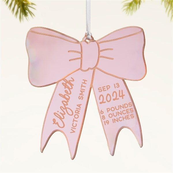 Baby Bow Personalized Acrylic Ornament - 49088