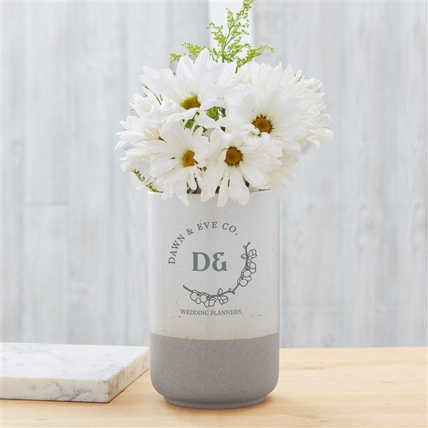 Personalized Logo Cement Vase - 49117