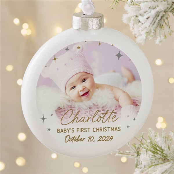 Starburst Baby&#39;s First Christmas Personalized Deluxe Ornament - 49233